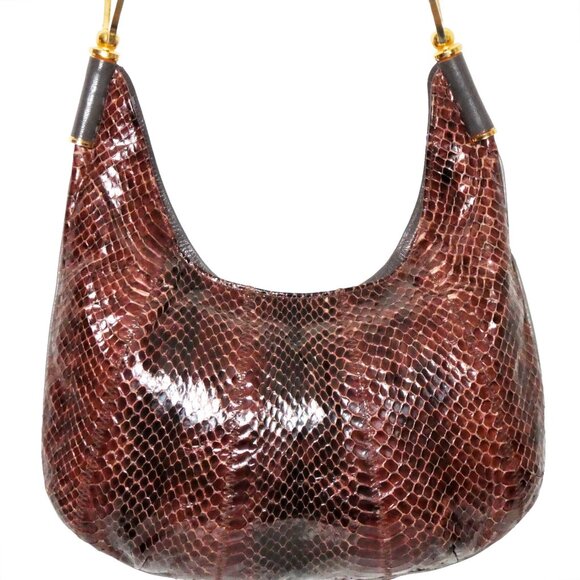 Vintage La Maroquinerie de Florence Moon Snake Leather Bag - Picture 8 of 10